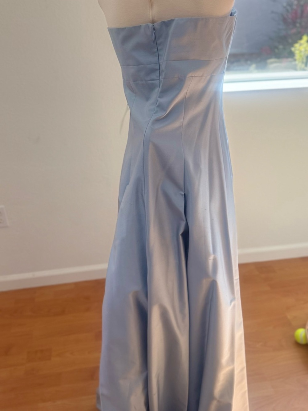 Elegant Strapless Light Blue Evening Gown - Picture 4 of 4